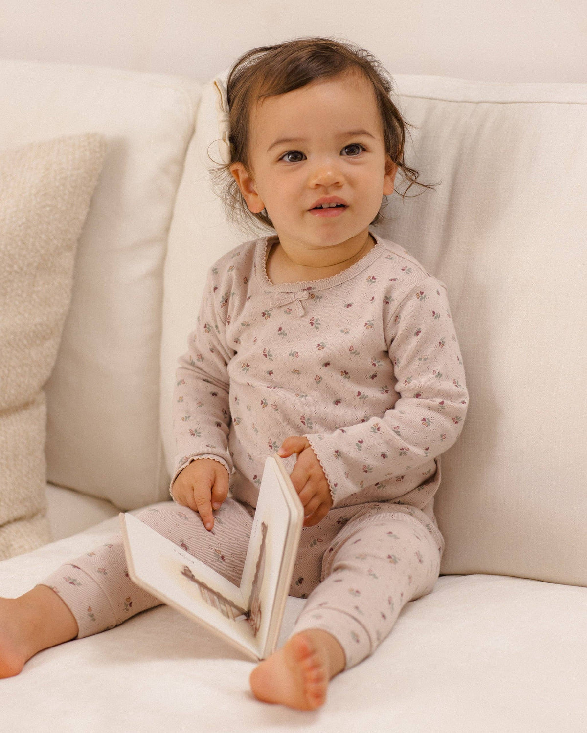 Pointelle Long Sleeve Tee + Legging Heart Ditsy