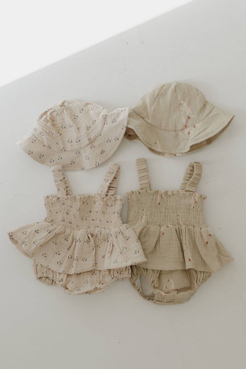 Sleeveless Muslin Romper & Hat | Silly Goose