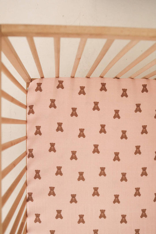 Muslin Crib Sheet | Pink Lottie