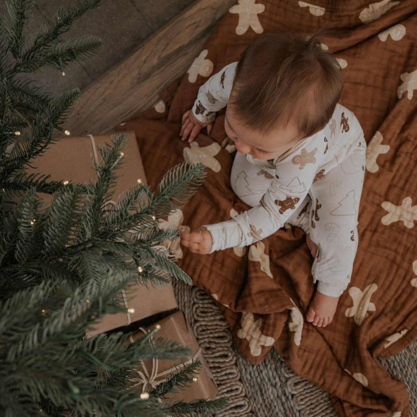 Gingerbread | Bamboo Zip Romper