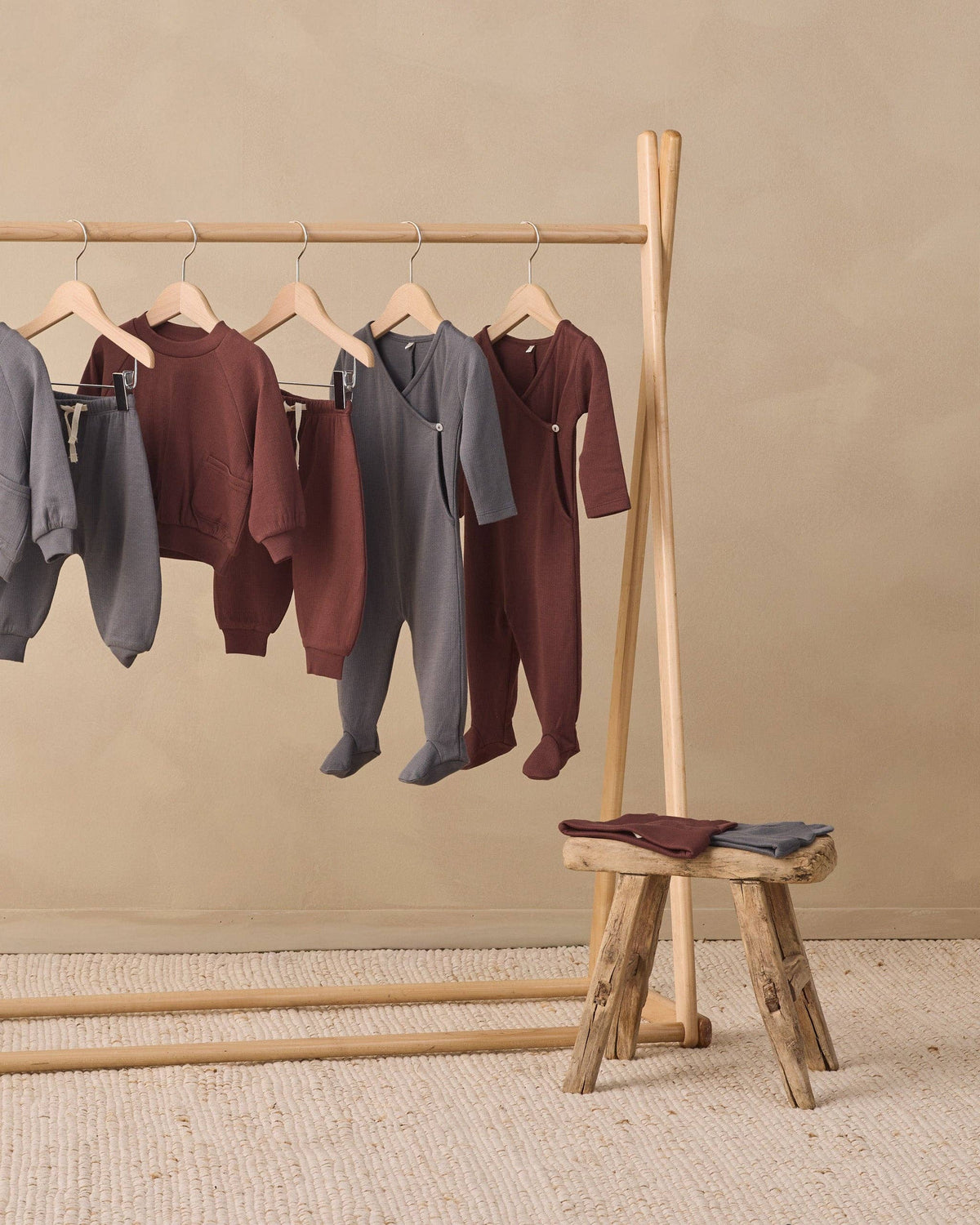 Pointelle Wrap Footie Black Cherry