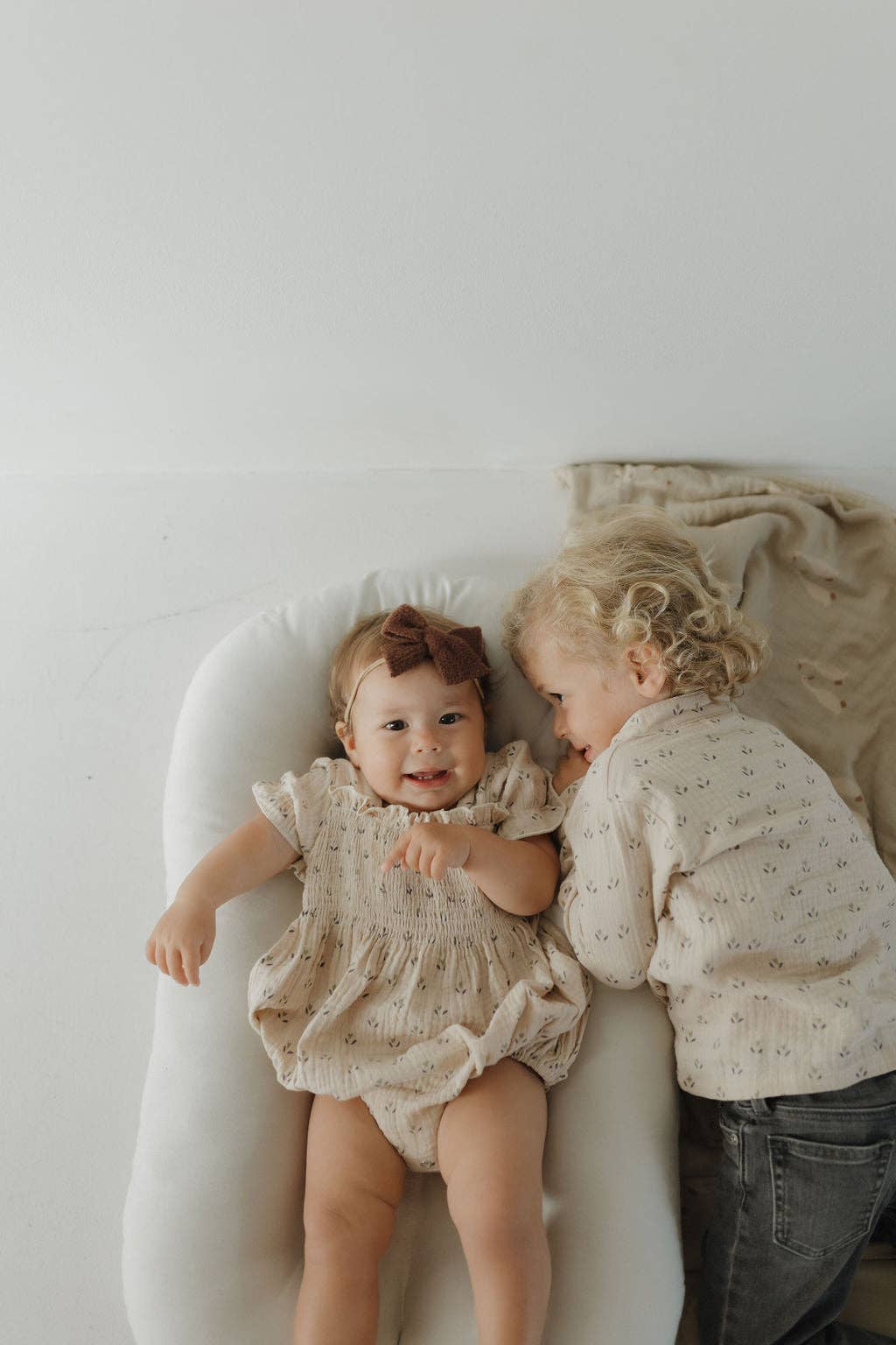 Ruffle Muslin Romper | Flora