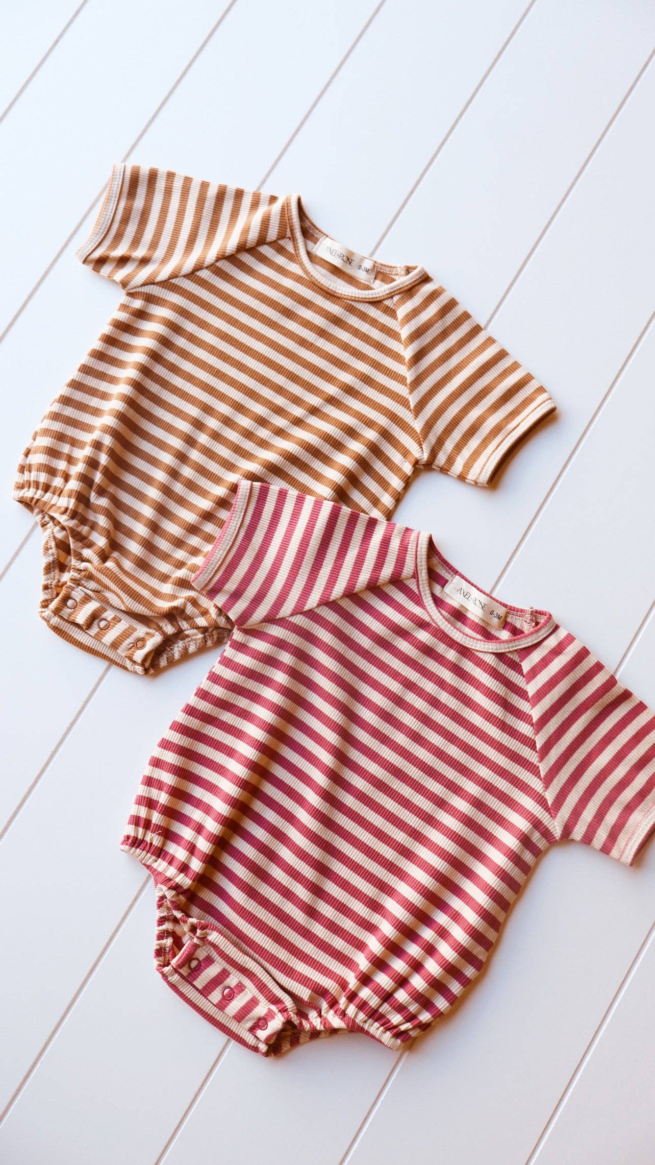 Stripe Ribbed Bubble Onesie