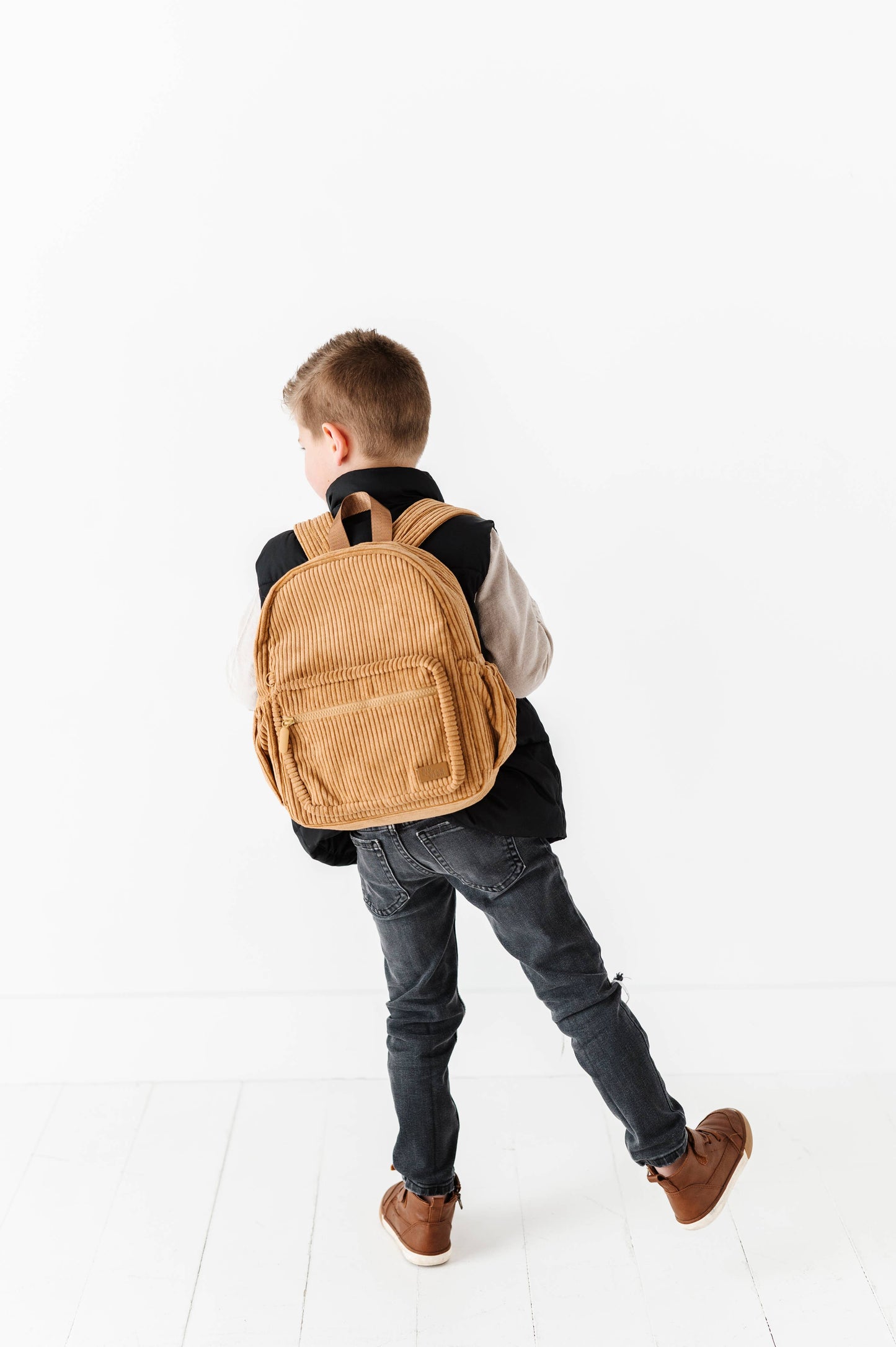 The Play Date Mini Backpack- Camel Corduroy