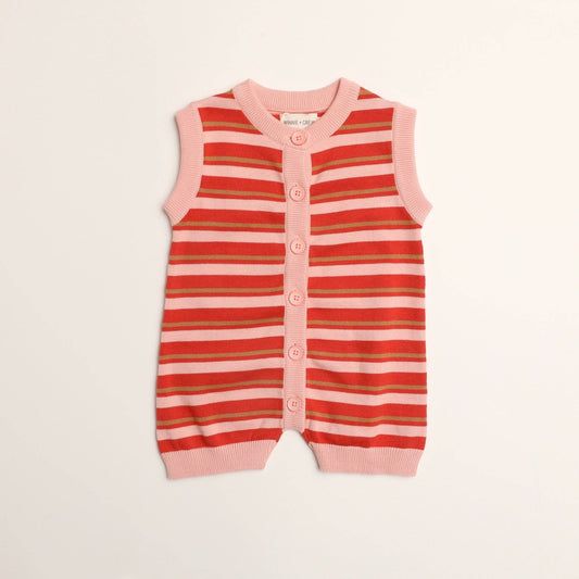 Thayer Jumpsuit in Red Blossom Stripe
