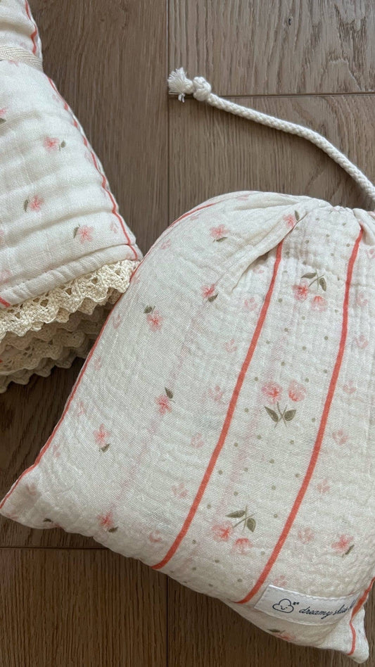 Blush Meadows Cotton Gauze Crib Sheet
