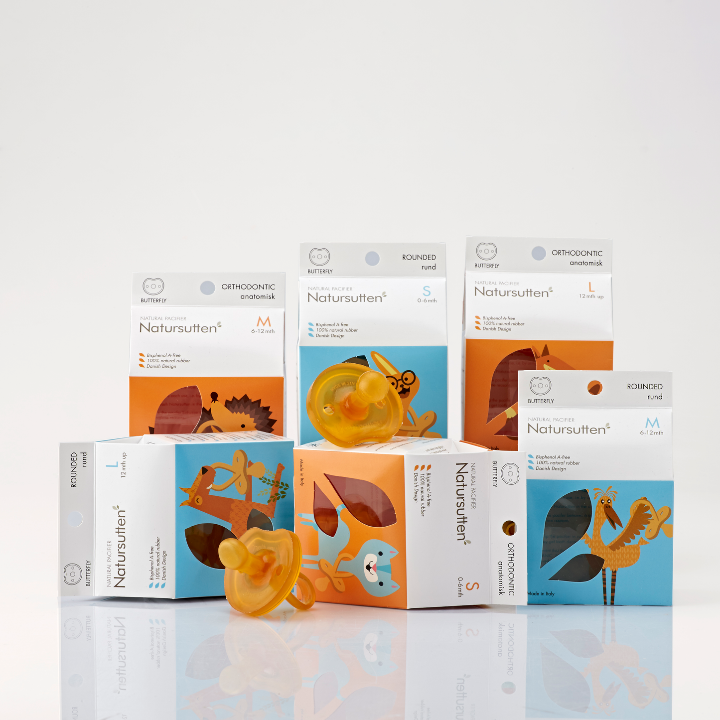 Natursutten Orthodontic Pacifier with Butterfly Shield (Set of Two)