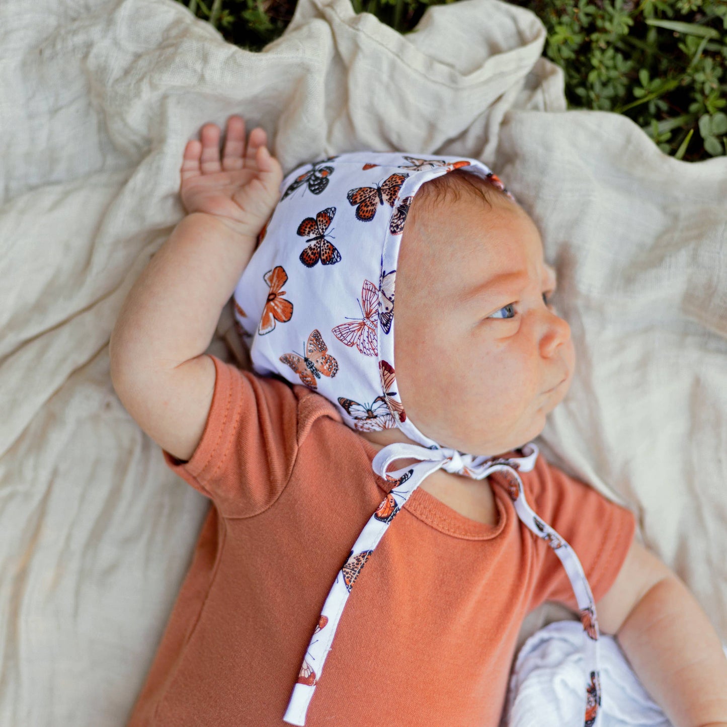 Butterflies Danish Baby Bonnet UPF 50+