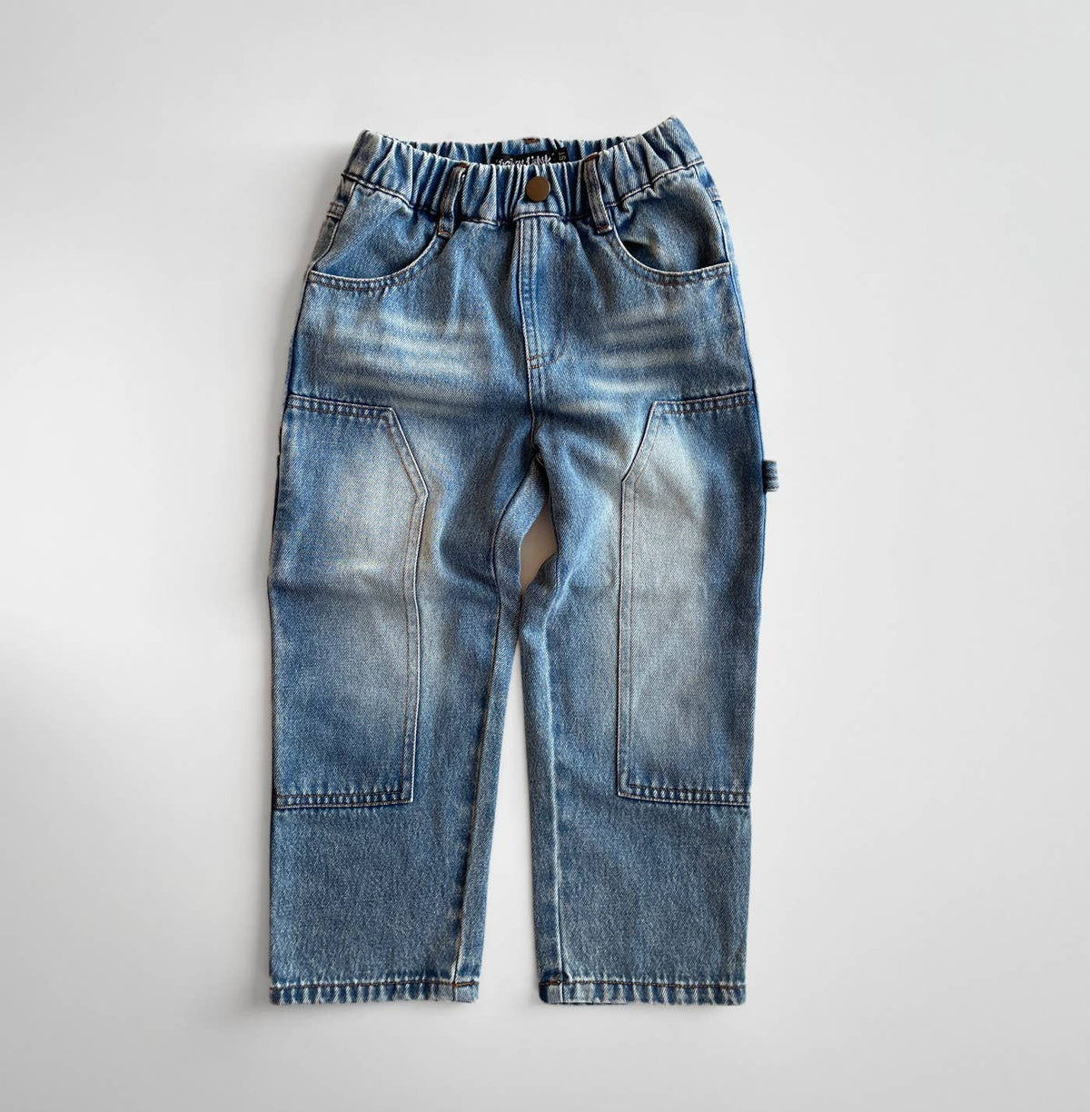 Blue Toddler Double-Knee Carpenter Denim