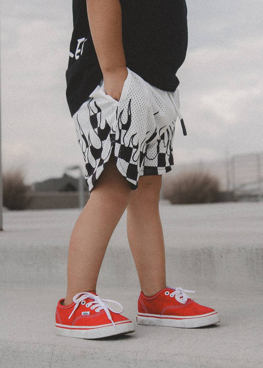 Heater Flame Shorts White