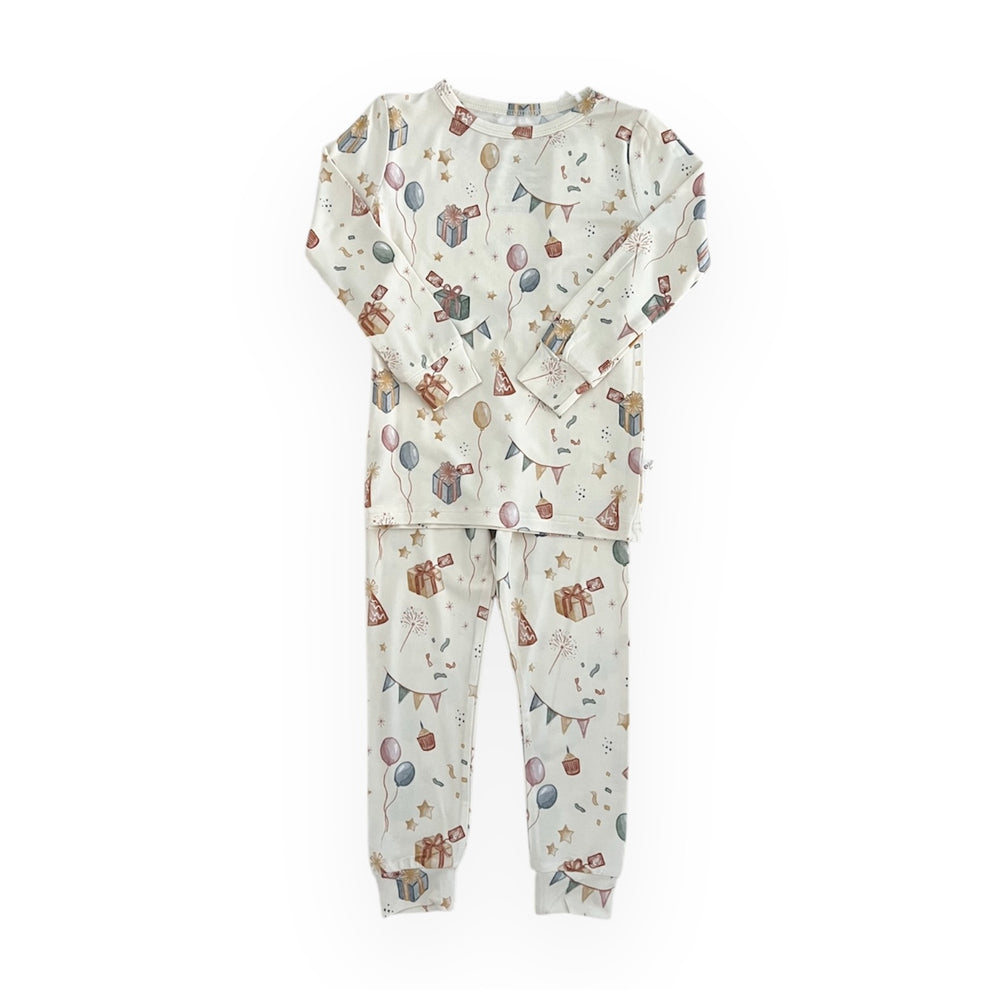 Birthday Bamboo Two Piece Toddler Pajama Set - Party Time