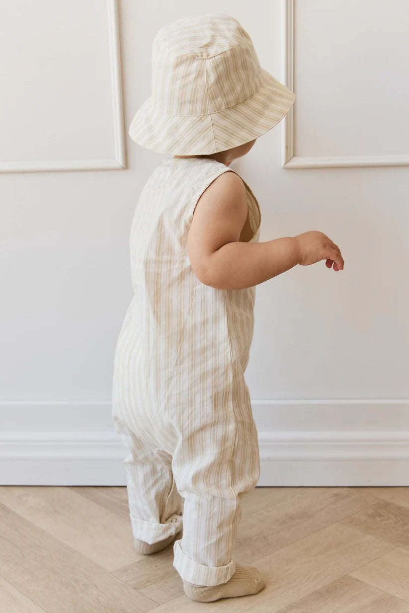 Organic Cotton Milo Jumpsuit - Variegated Stripe Foam