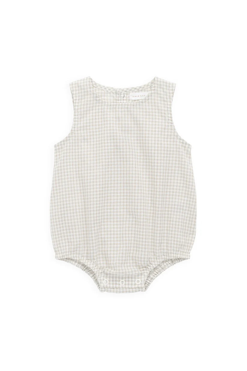Organic Cotton Bentley Playsuit - Double Windowpane