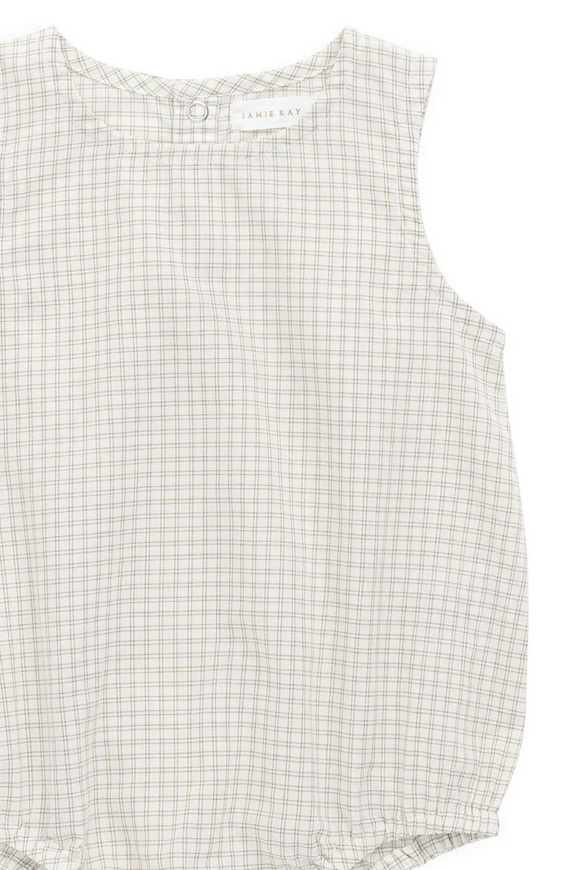 Organic Cotton Bentley Playsuit - Double Windowpane