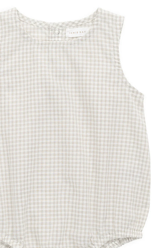 Organic Cotton Bentley Playsuit - Double Windowpane