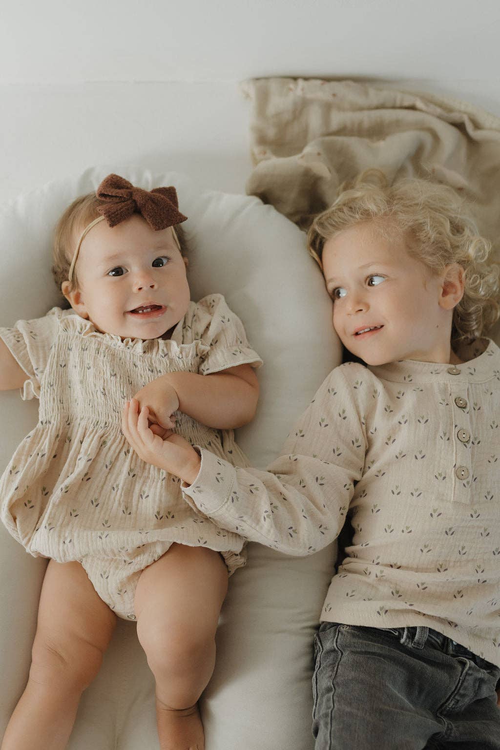 Ruffle Muslin Romper | Flora