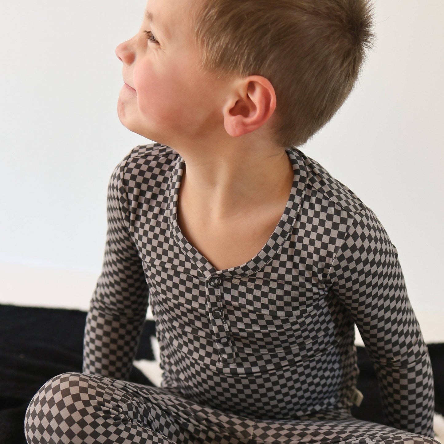 Bamboo Two Piece Pajamas | Street Micro Check