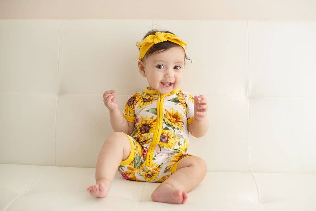 Suns and Roses (Sunflowers) Short Sleeve Romper