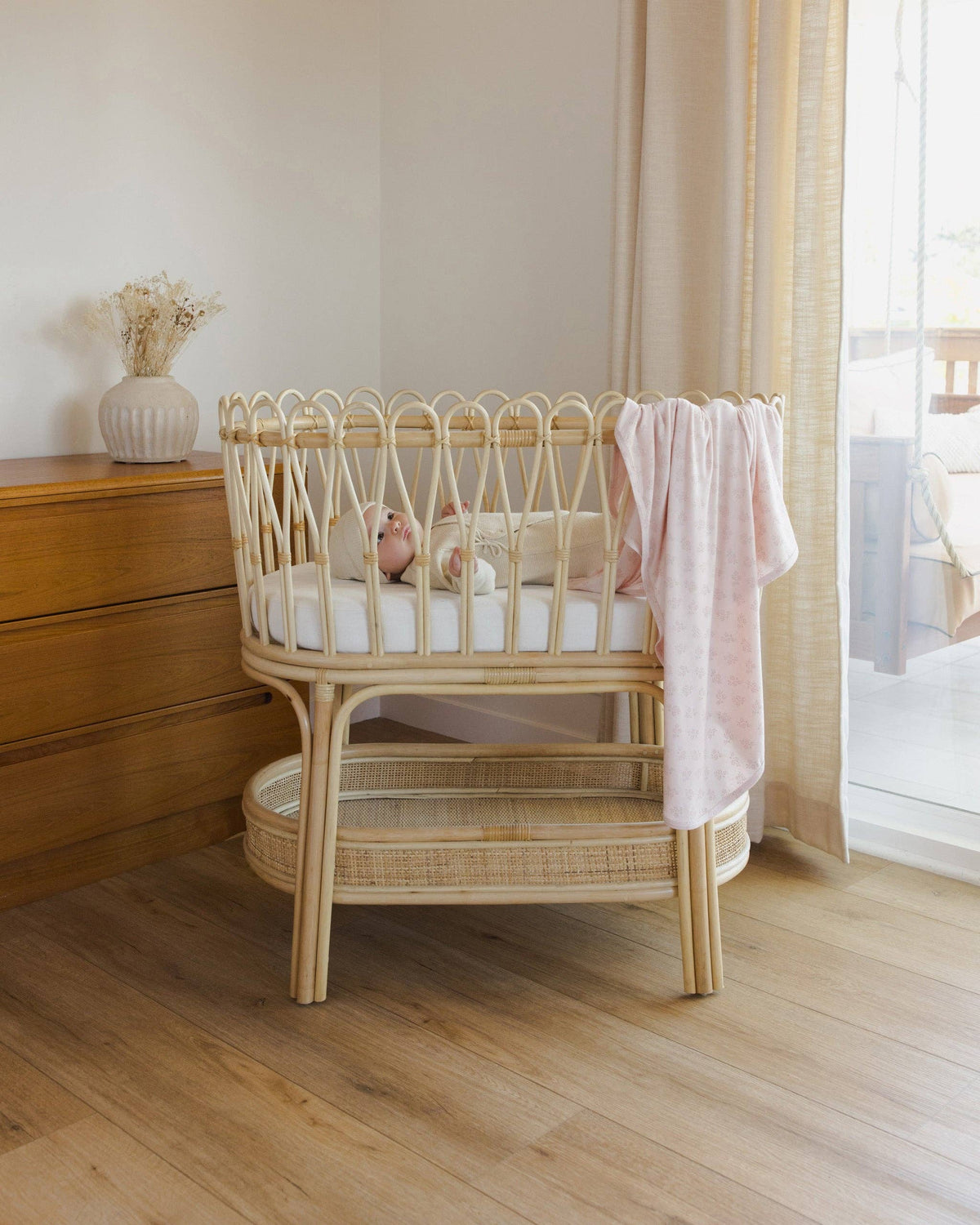 Modal Baby Swaddle Pink Blossom