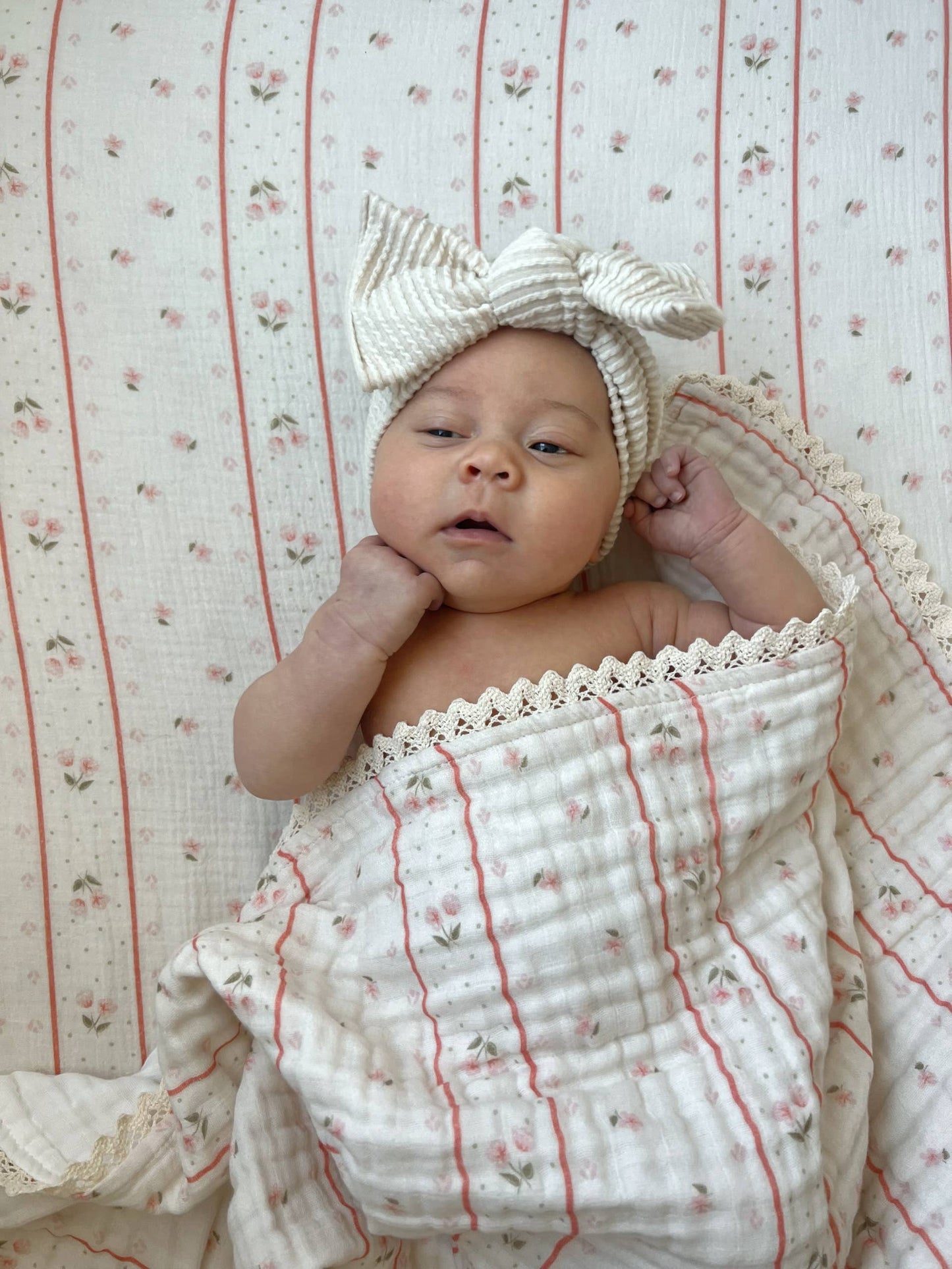 Blush Meadow 6 Layer Gauze Blanket