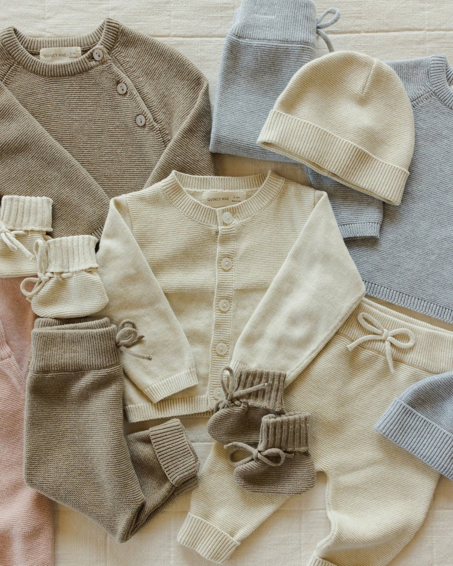 Baby Beanie Heathered Natural
