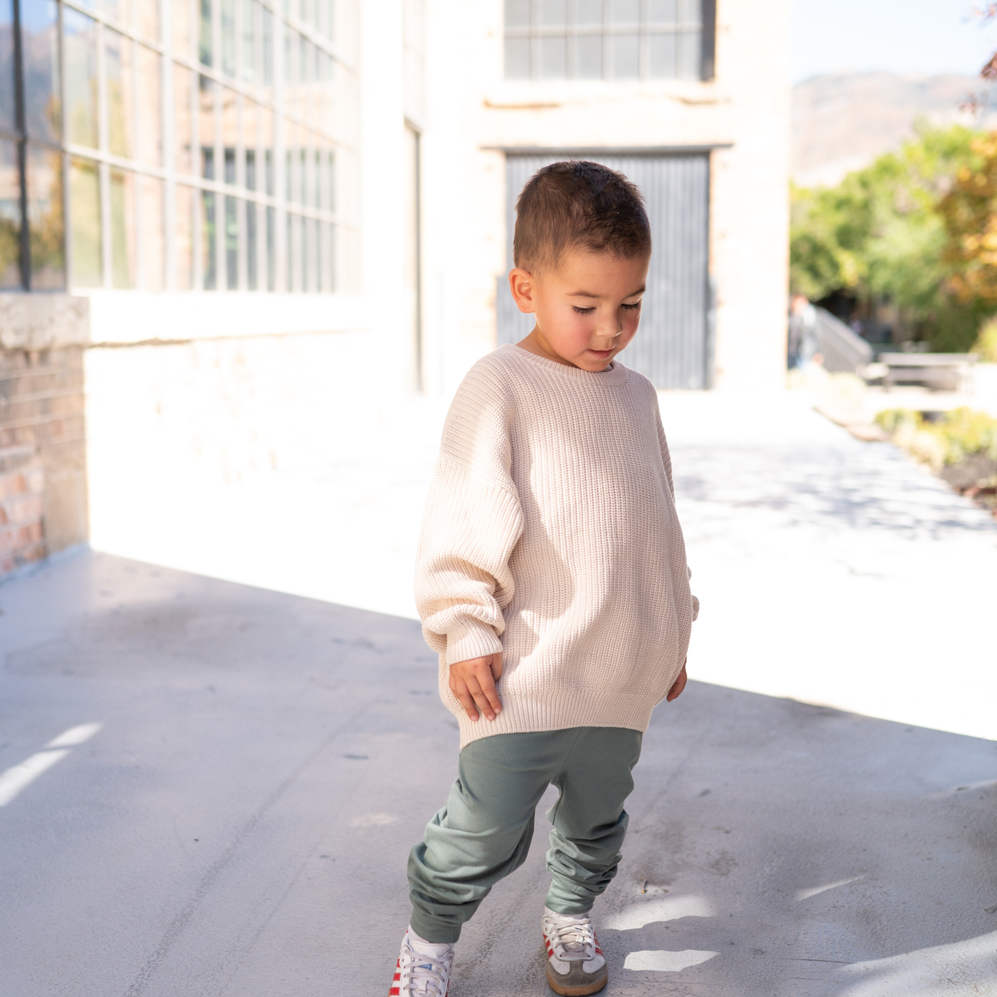 Chunky Knit Oversized Sweater | Vanilla
