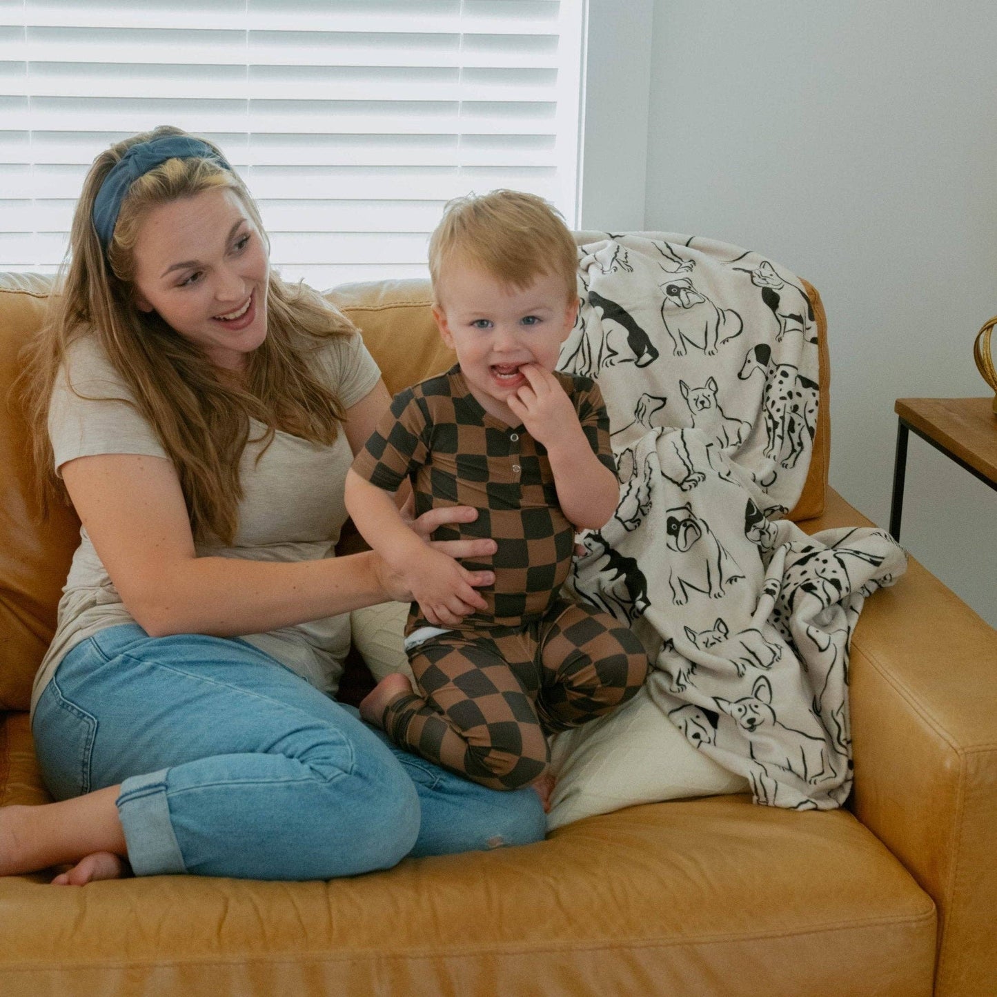 Ink & Earth Checkerboard 2pc Pajama Set