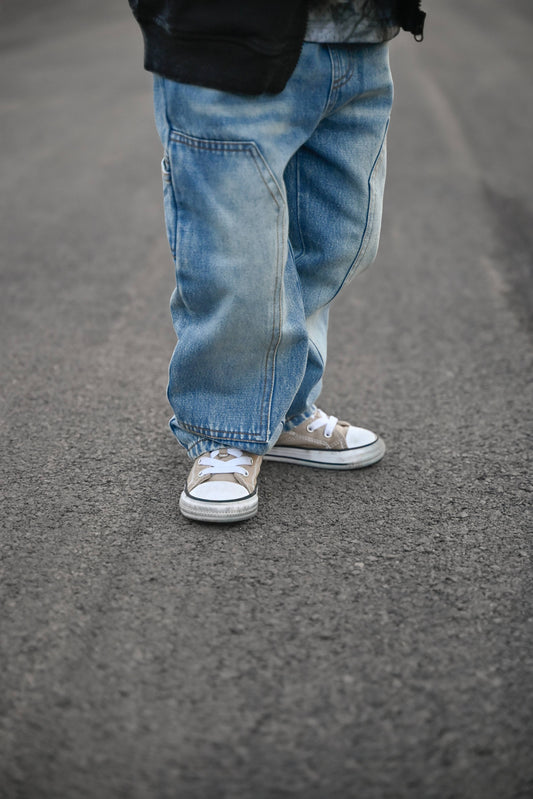 Blue Toddler Double-Knee Carpenter Denim