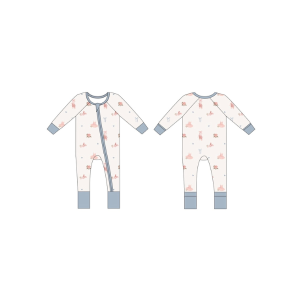Ballerina | Bamboo Zipper Pajamas