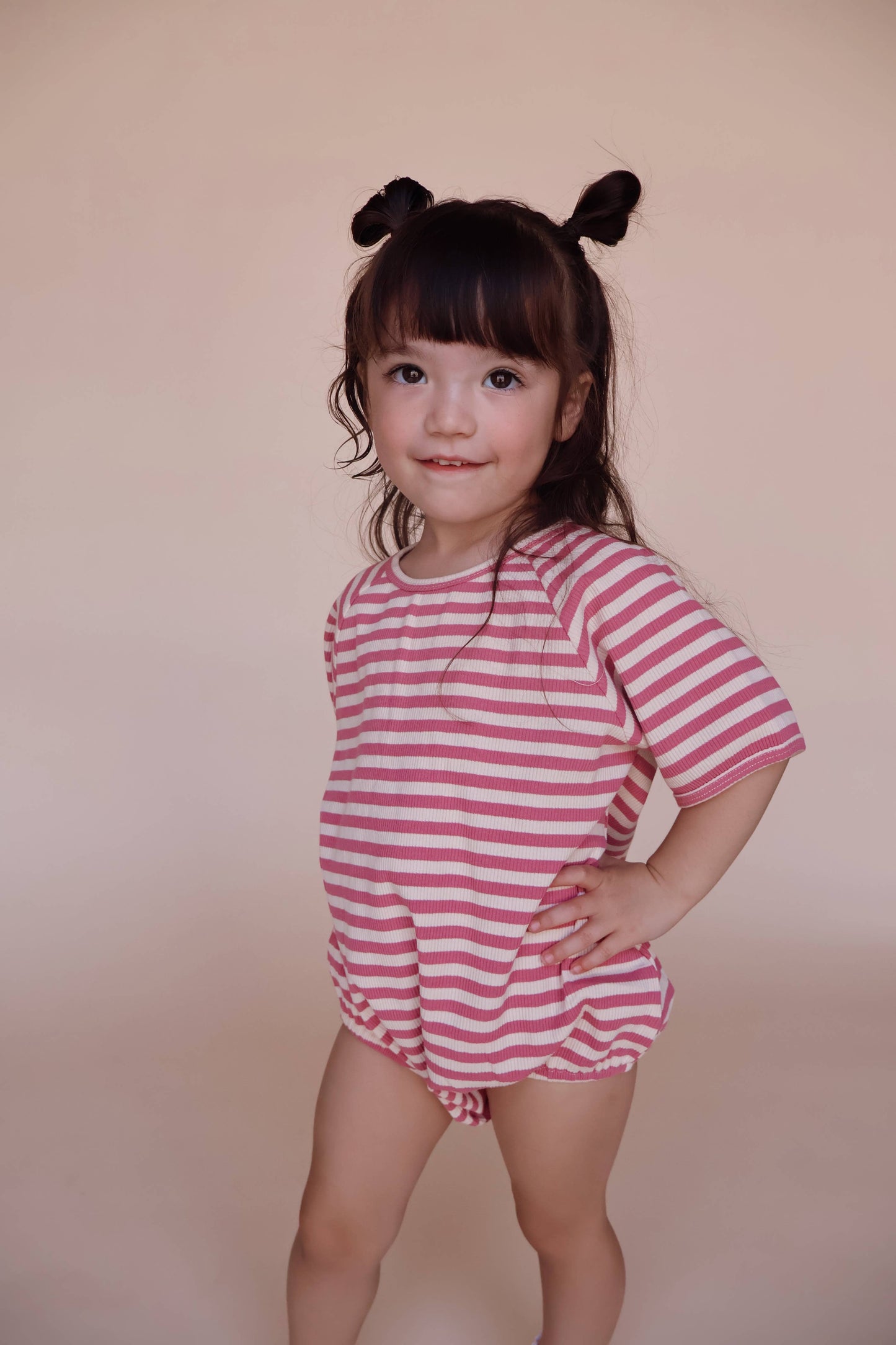 Stripe Ribbed Bubble Onesie