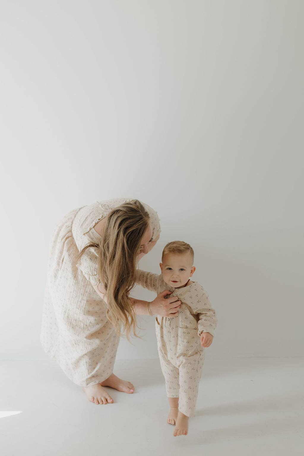 Long Sleeve Muslin Romper | Flora
