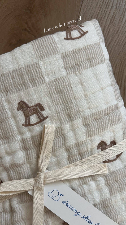 Vintage Ranch 6 Layer Gauze Blanket