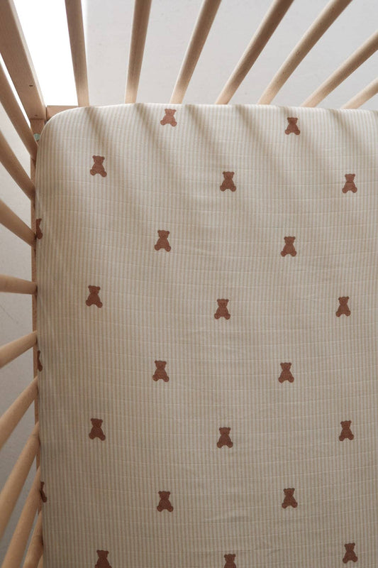 Muslin Crib Sheet | Teddy