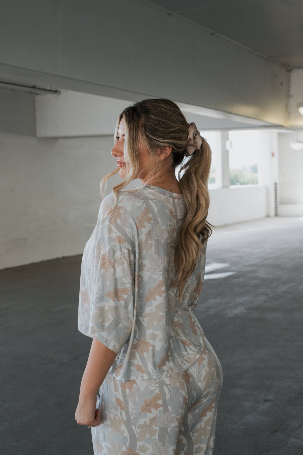 Women's Bamboo Crop Tee Lounge Set | Woodland