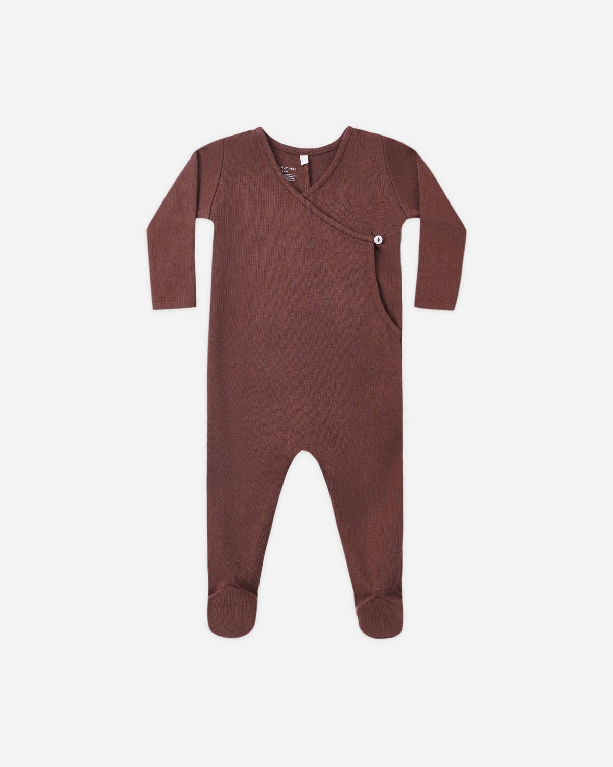 Pointelle Wrap Footie Black Cherry