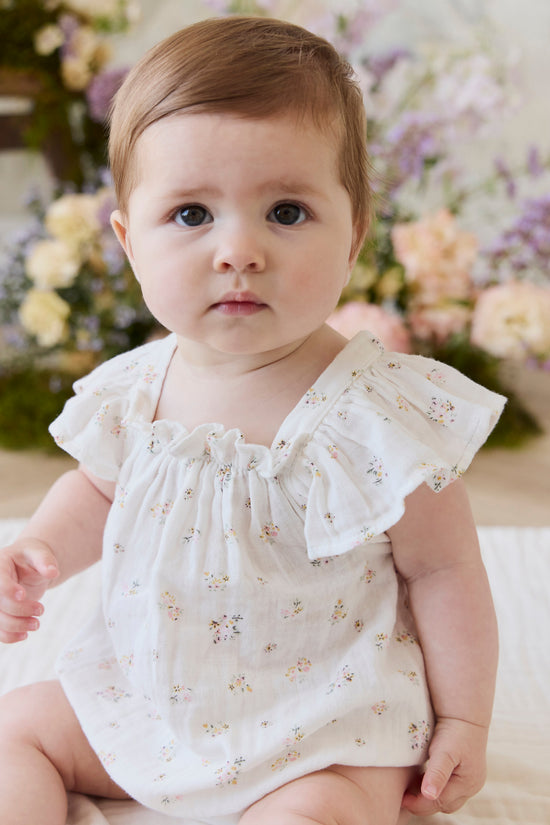 Organic Cotton Muslin Harriet Playsuit - Ayla Whisper