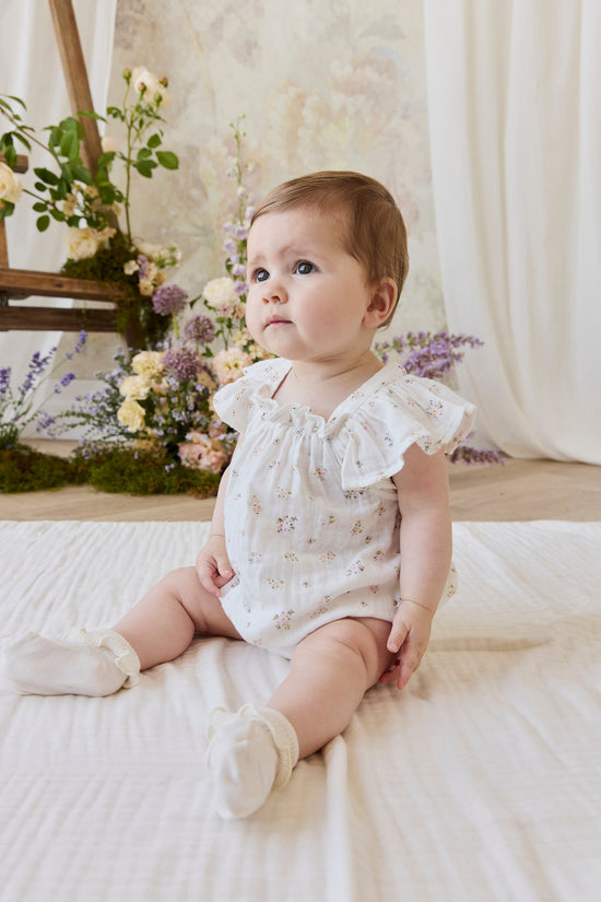 Organic Cotton Muslin Harriet Playsuit - Ayla Whisper