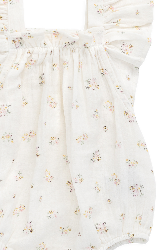 Organic Cotton Muslin Harriet Playsuit - Ayla Whisper