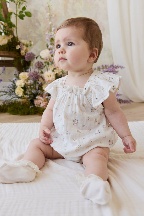 Organic Cotton Muslin Harriet Playsuit - Ayla Whisper
