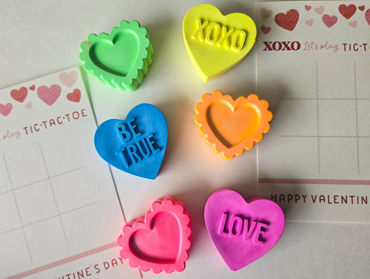 Valentine Crayons - Pastel Neon