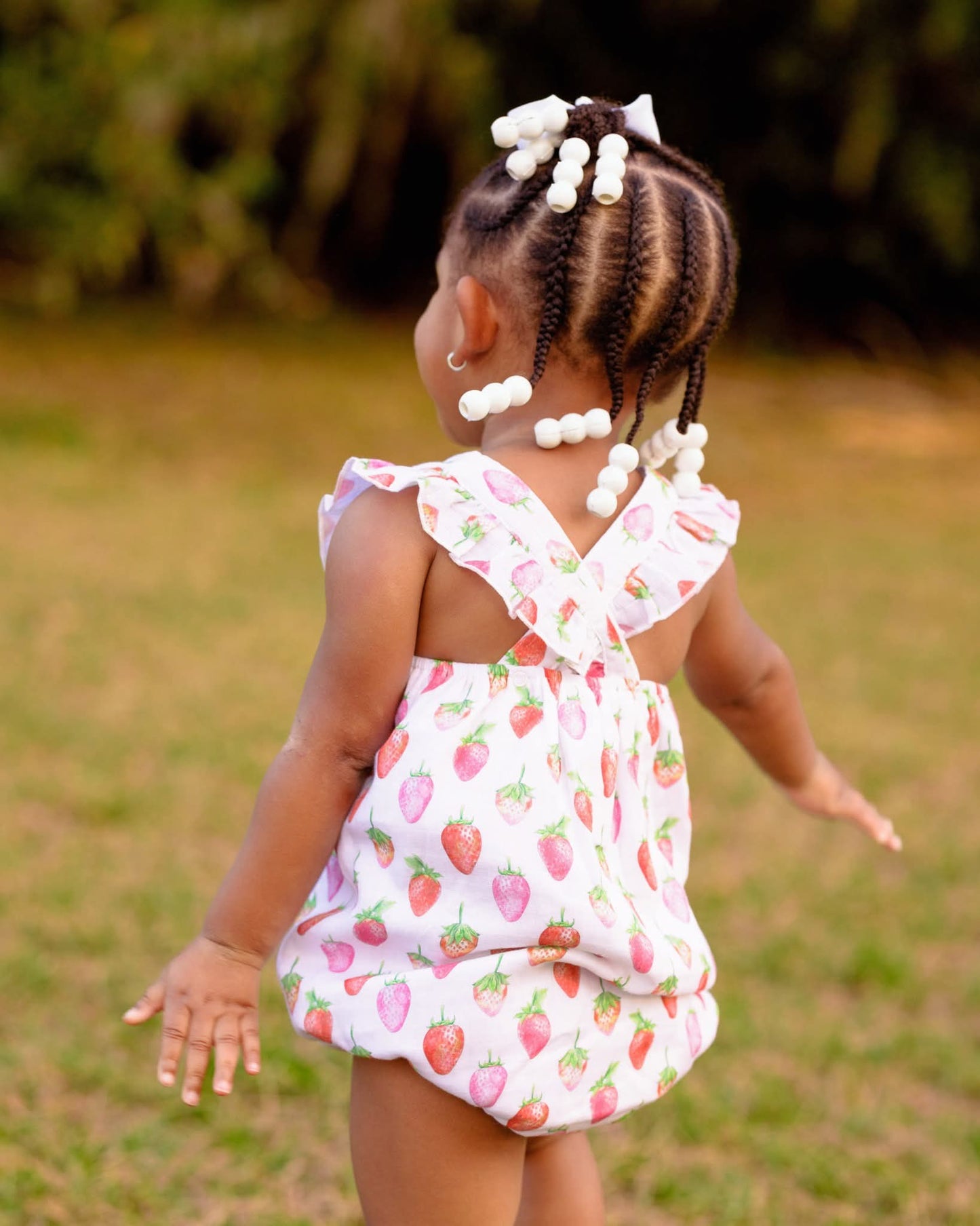 Berry Cute Organic Muslin Bubble Romper