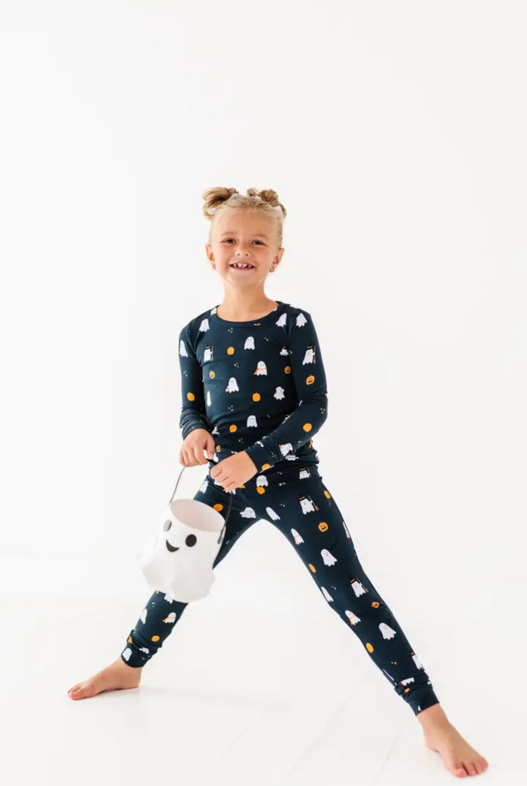 Kids Bamboo Pajamas - Halloween - Charcoal