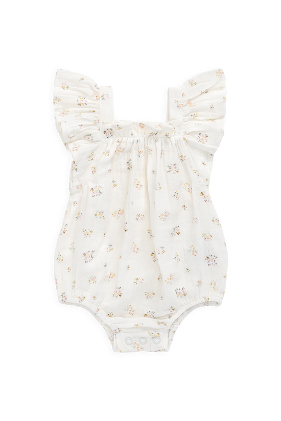 Organic Cotton Muslin Harriet Playsuit - Ayla Whisper