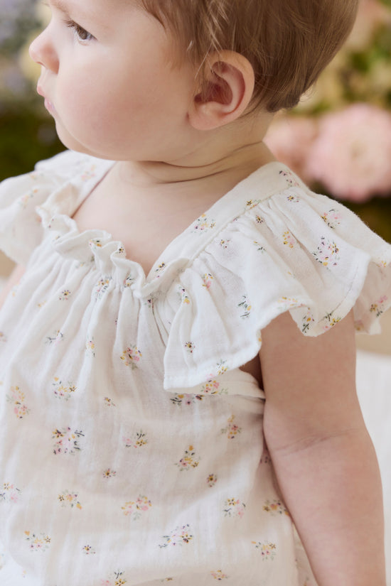 Organic Cotton Muslin Harriet Playsuit - Ayla Whisper